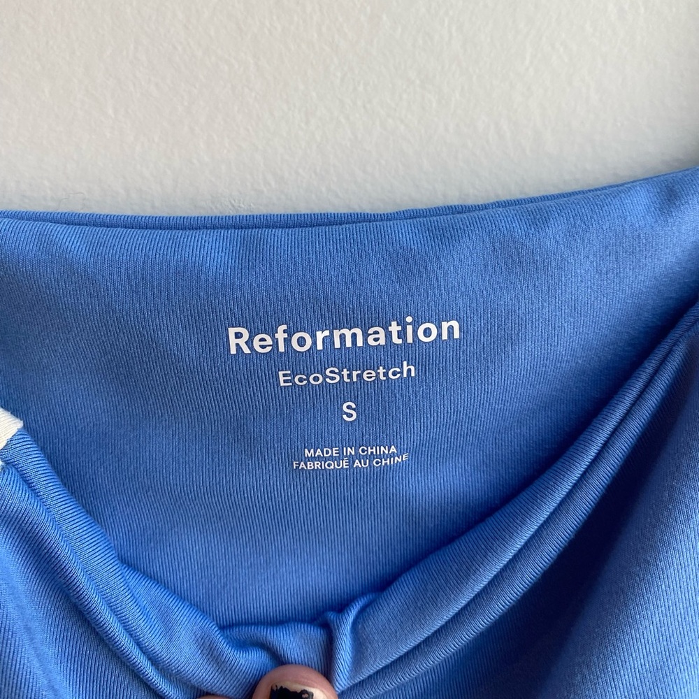 Reformation Blue and White Sleeveless Dress - Picture 3 of 3
